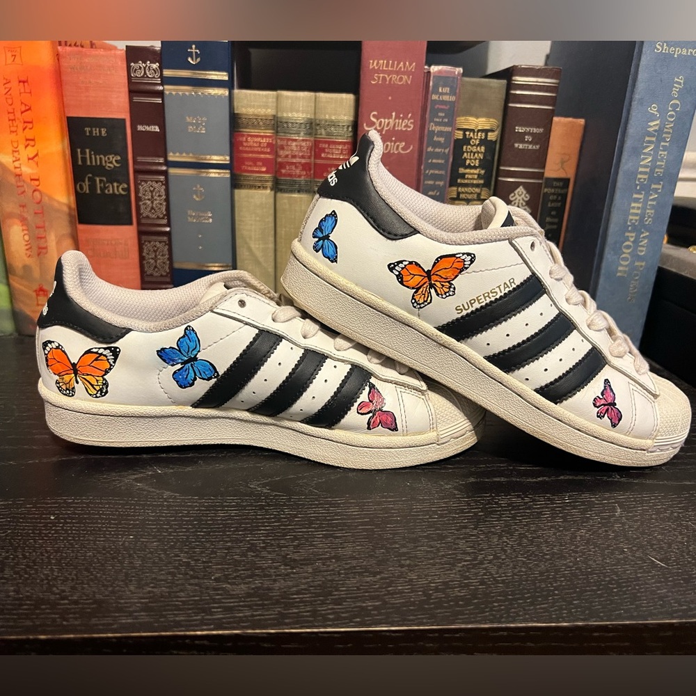 Custom Painted Butterfly Adidas (size 4 Men’s - size 5 Women’s)